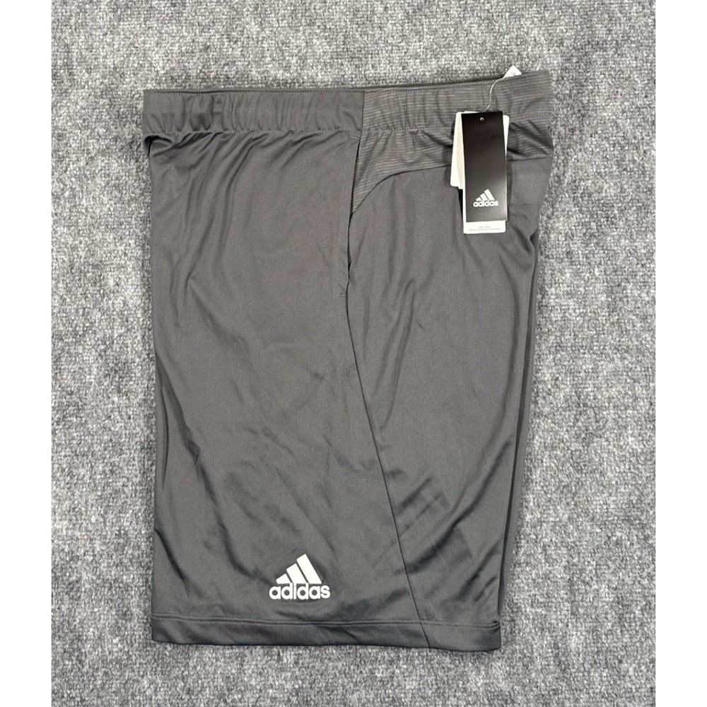 Adidas GameMode Mens Large Gray AEROREADY Training Gym Athletic Shorts